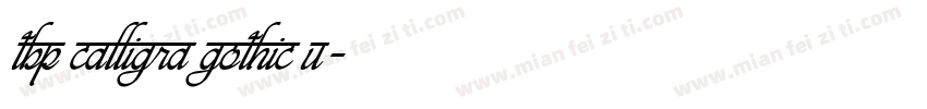 TBP Calligra Gothic U字体转换